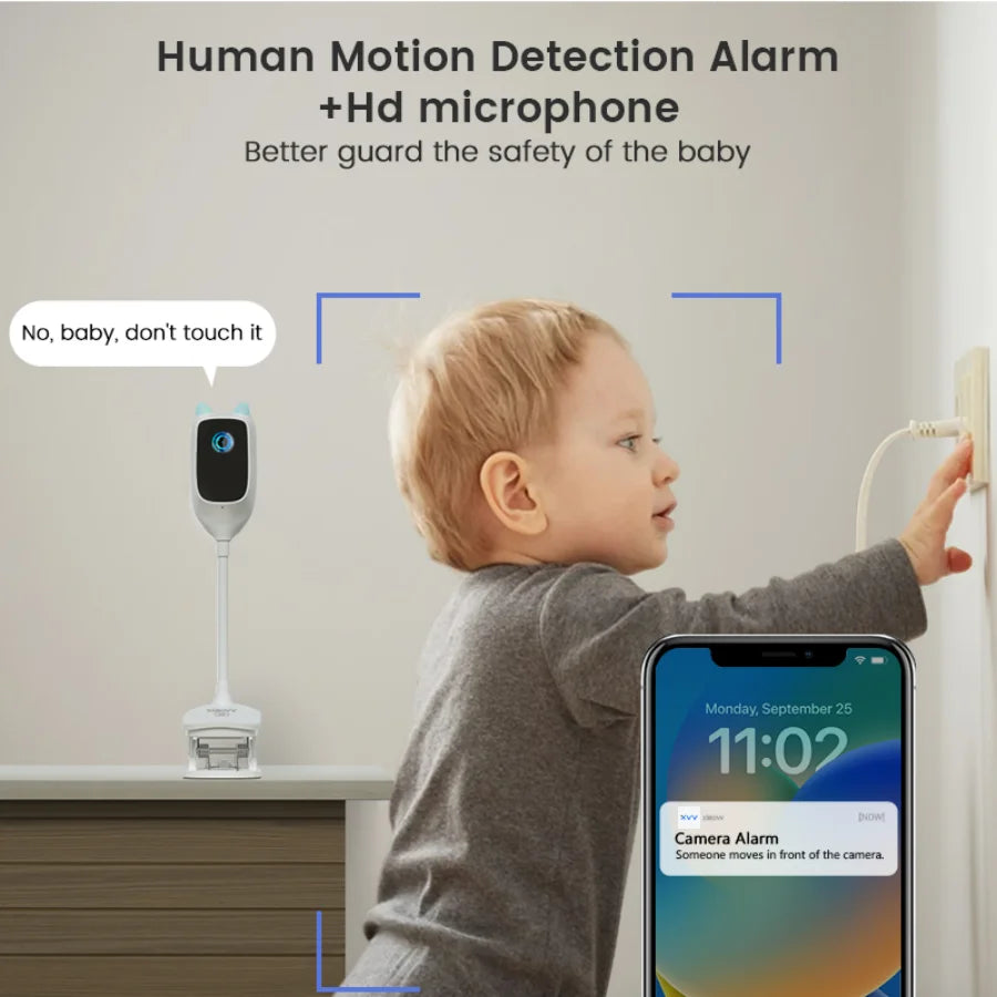 2K Smart Baby Monitor Night Vision