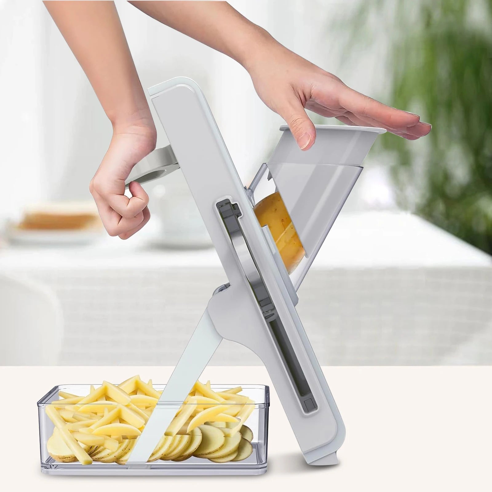 Mandoline Slicer, 4-in-1 Vegetable Chopper and Food Slicer for Kitchen