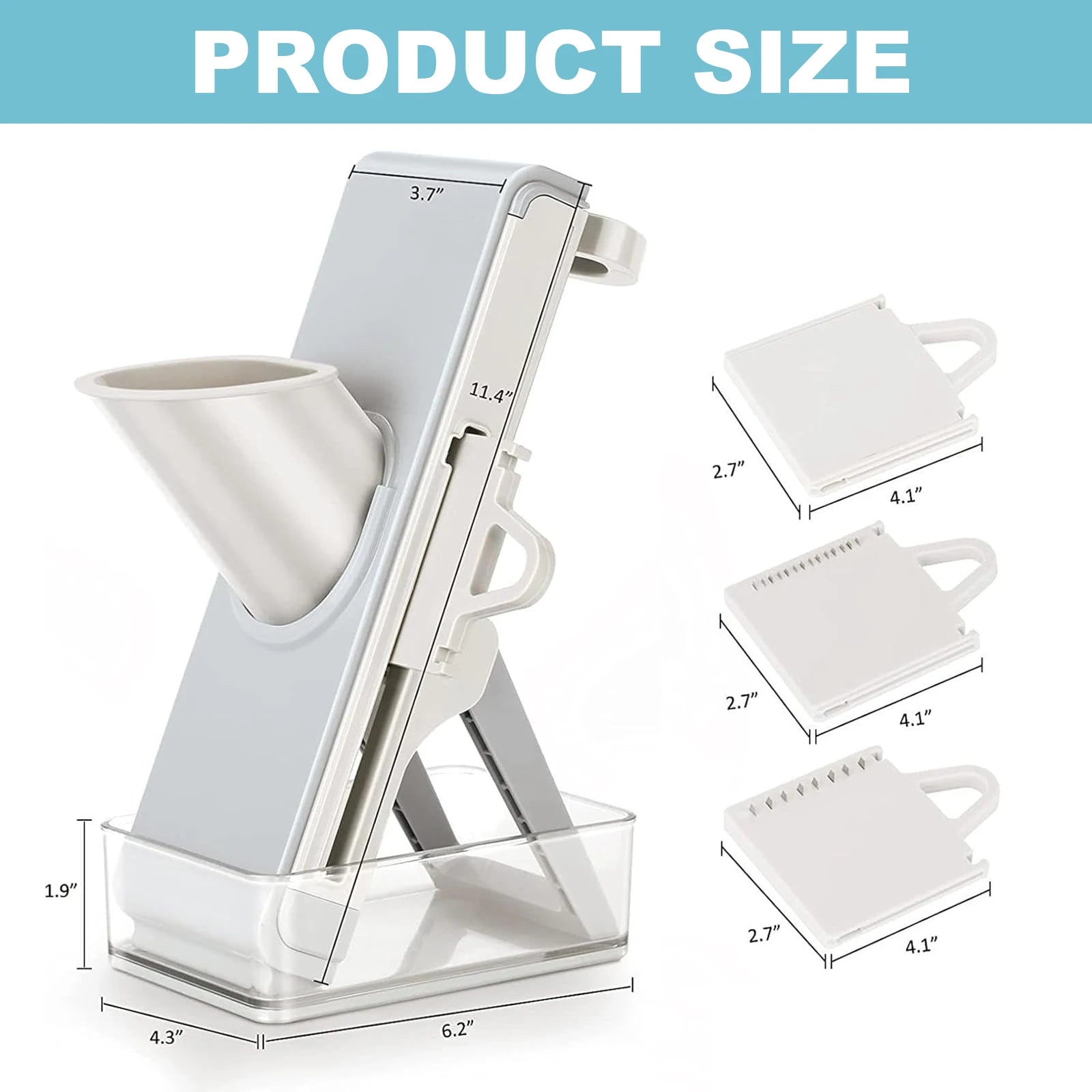 Mandoline Slicer, 4-in-1 Vegetable Chopper and Food Slicer for Kitchen