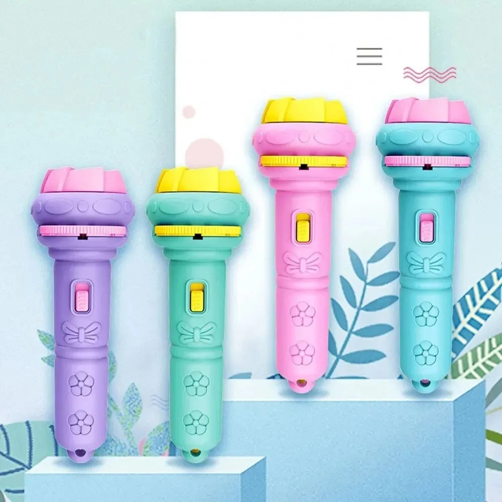 10 Cards Cartoon Projection Flashlight
