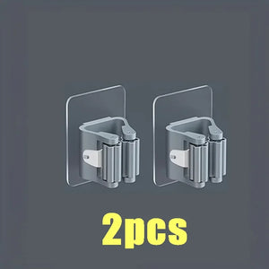 Mop Holder Self-adhesive Broom Stand Wall Mounted