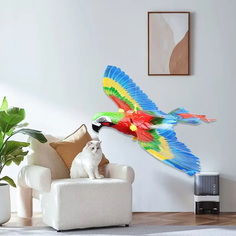 Silent Electric Parrot Toy for Cats