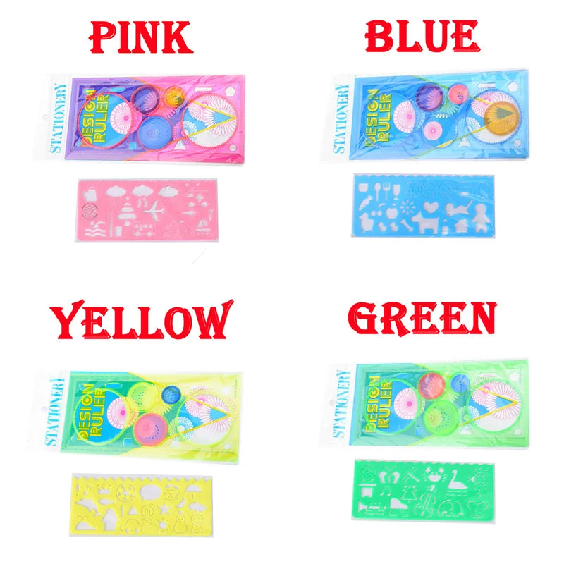 Geometry Spirograph Drawing Stencils Set