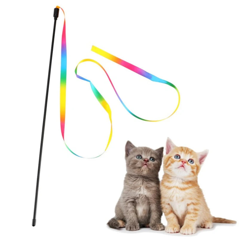 Pet Cat Toys Cute Funny Rainbow Strips