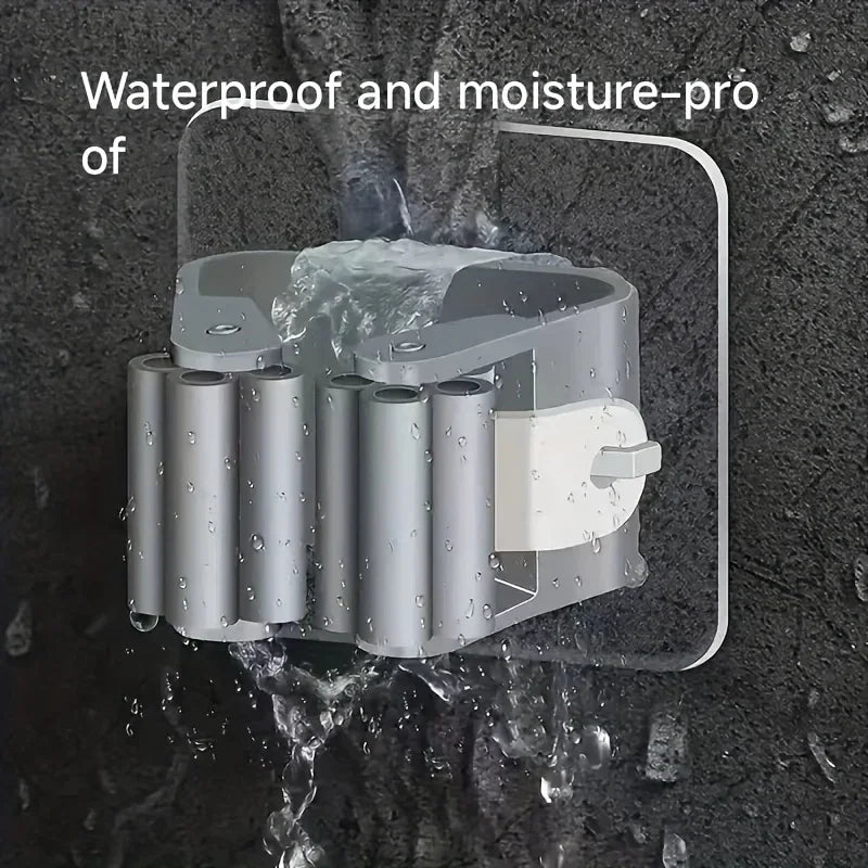 Mop Holder Self-adhesive Broom Stand Wall Mounted