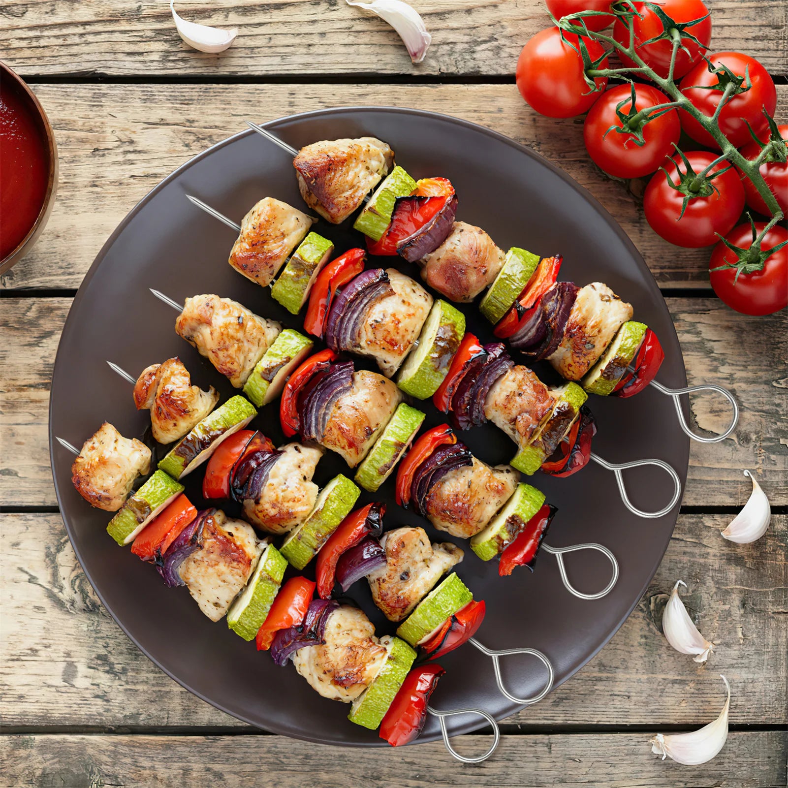 Stainless Steel Barbecue Skewer 12Pcs