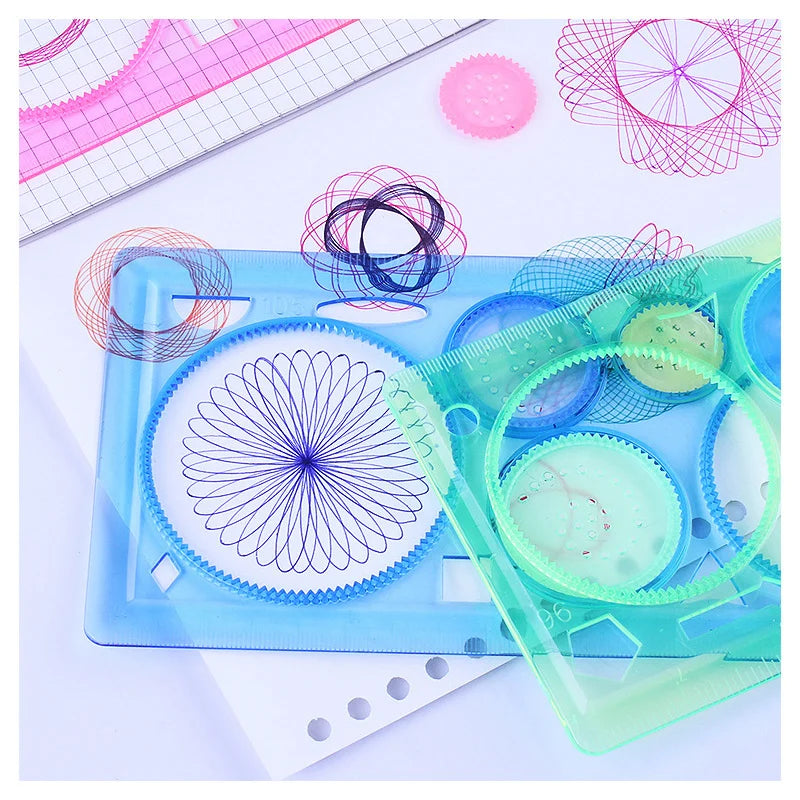 Geometry Spirograph Drawing Stencils Set