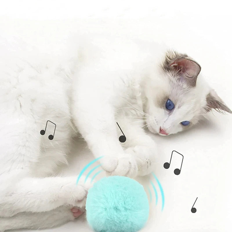 Interactive Ball Smart Cat Toys Plush Electric Catnip