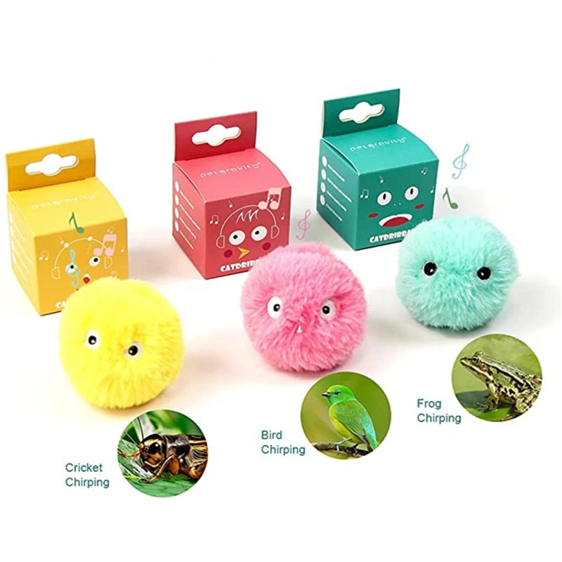 Interactive Ball Smart Cat Toys Plush Electric Catnip