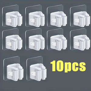 Mop Holder Self-adhesive Broom Stand Wall Mounted