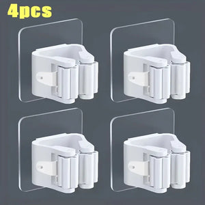 Mop Holder Self-adhesive Broom Stand Wall Mounted