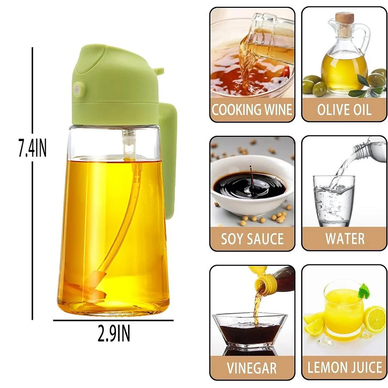 2 in1 Oil Spray Bottle Plastic