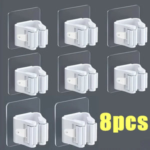 Mop Holder Self-adhesive Broom Stand Wall Mounted