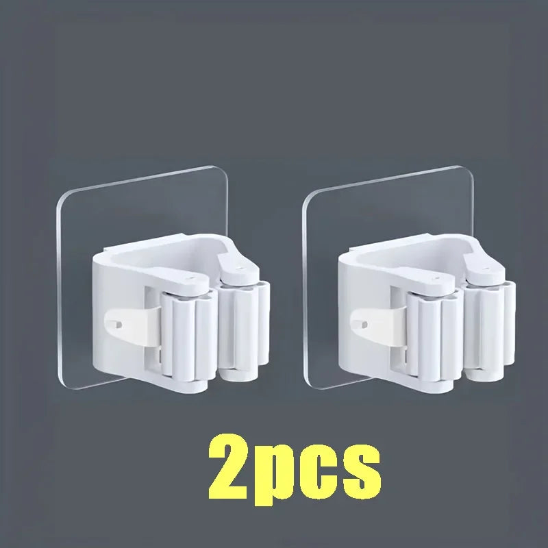 Mop Holder Self-adhesive Broom Stand Wall Mounted