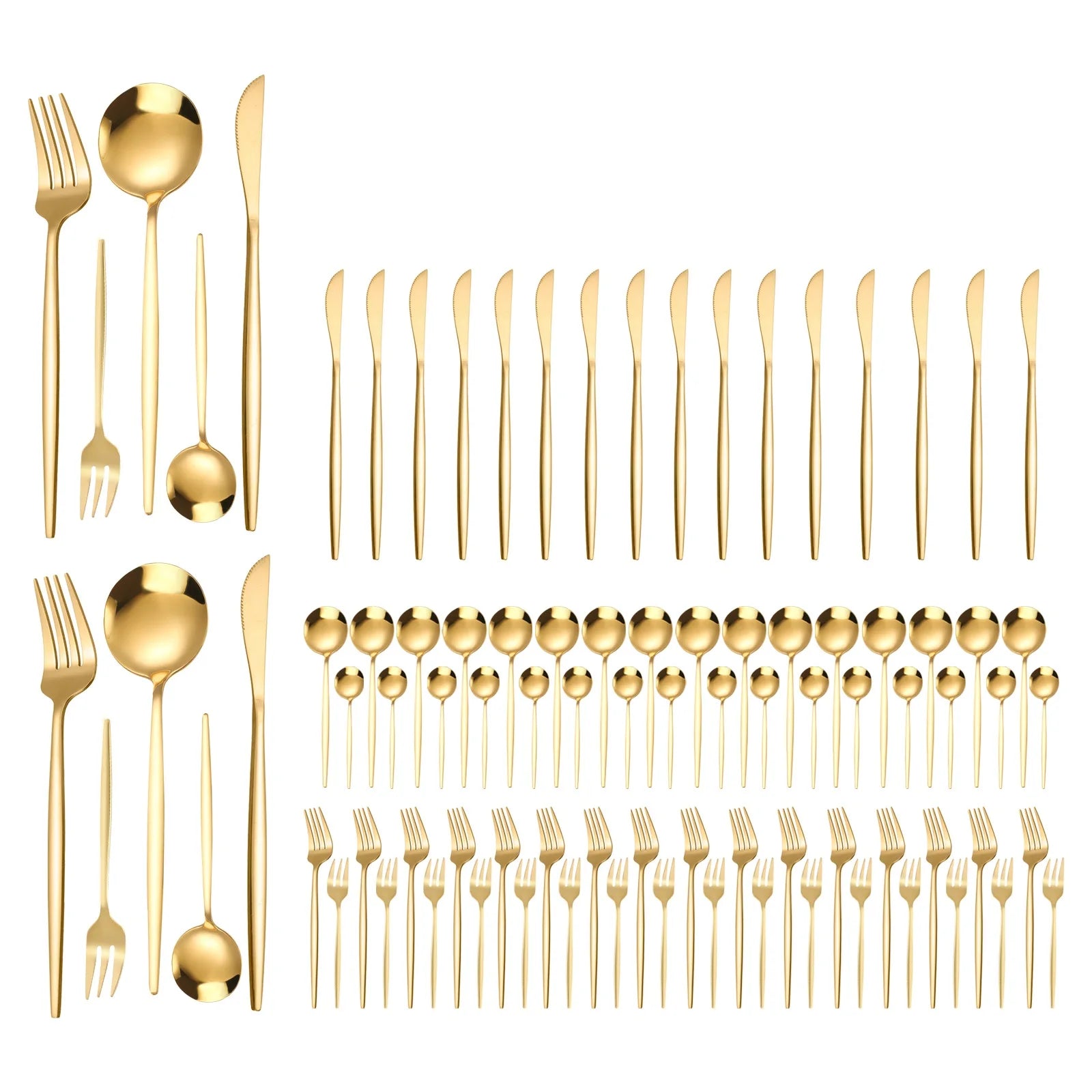 24Pcs/90Pcs Flatware Set Stainless Steel